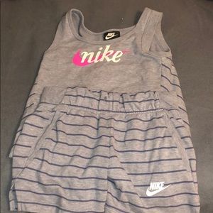 Girls Nike tank/shorts outfit